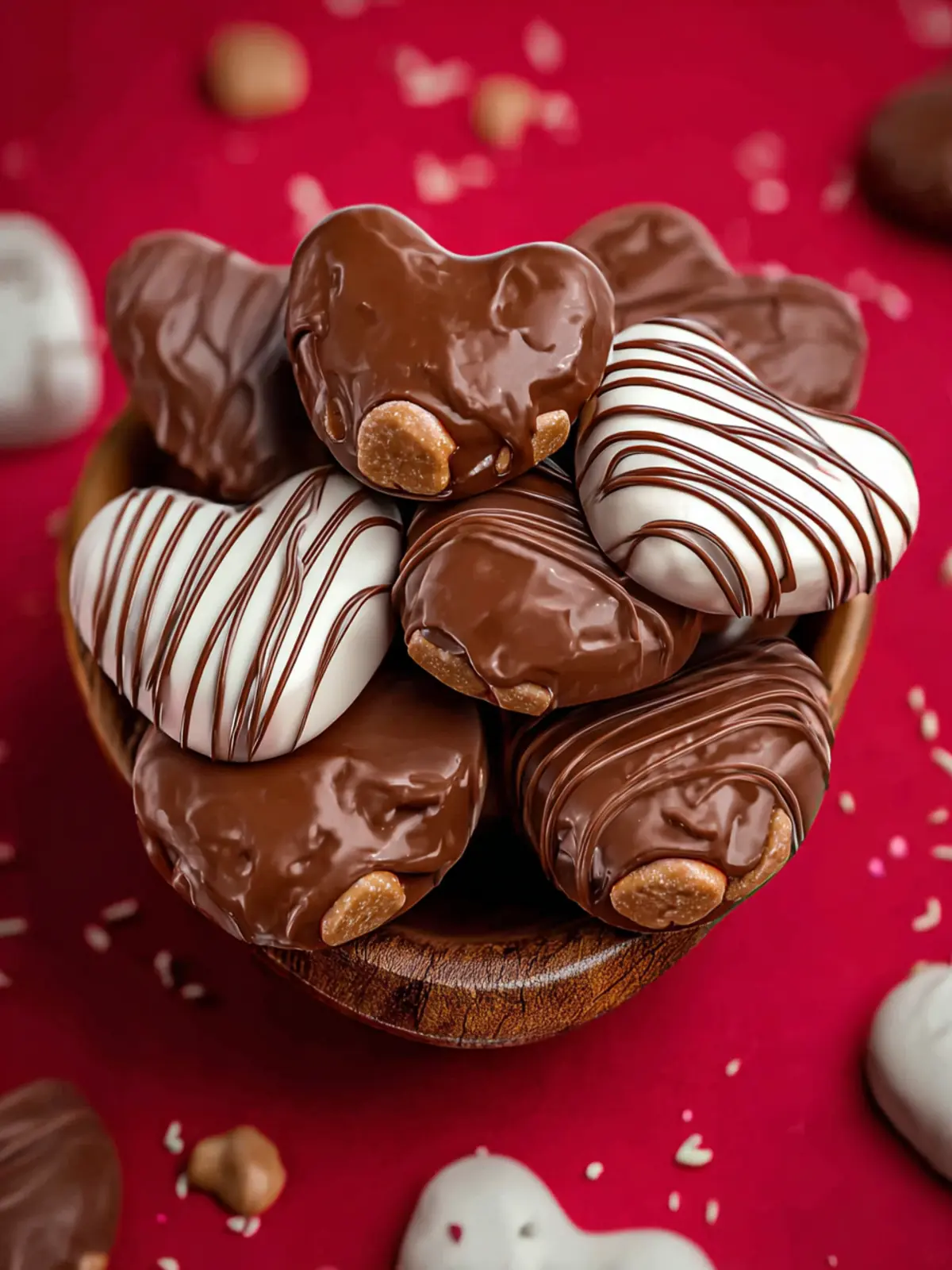 Valentine Chocolate Peanut Butter Hearts First Image