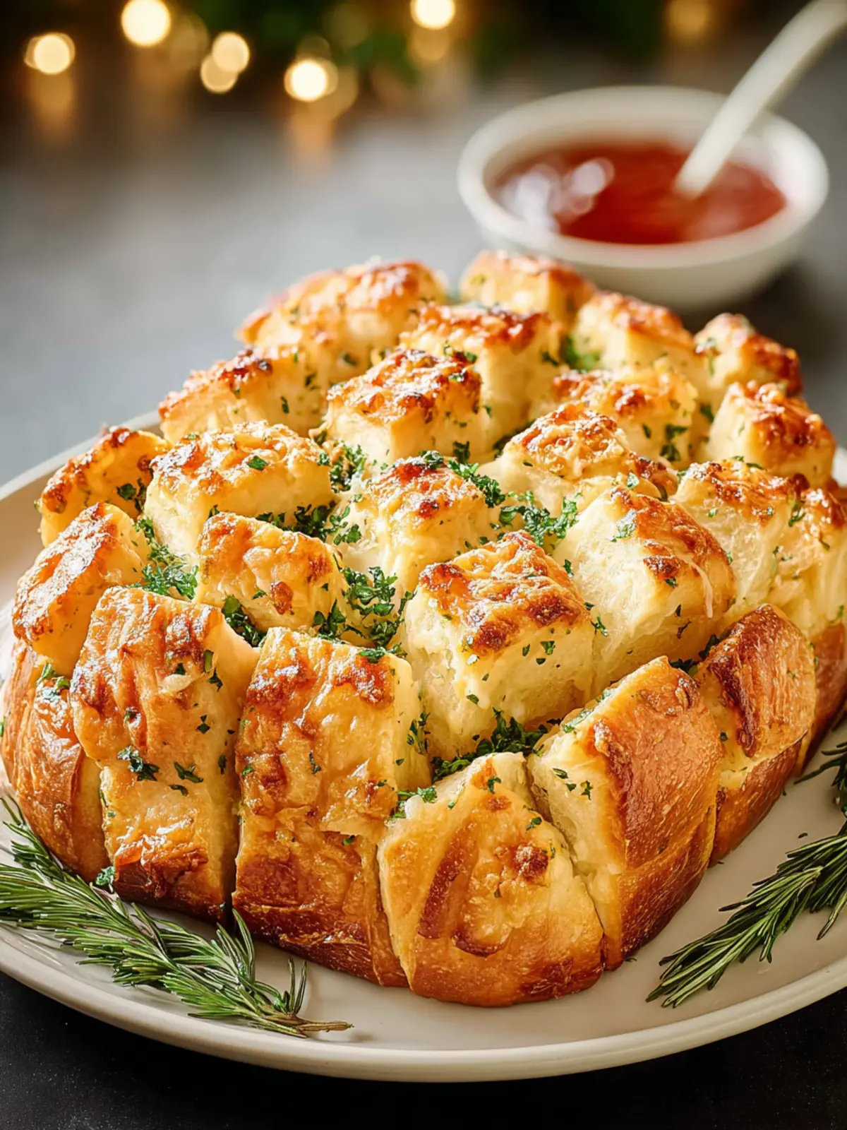 Irresistible Cheesy Pull Apart Holiday Bread Recipe First Image