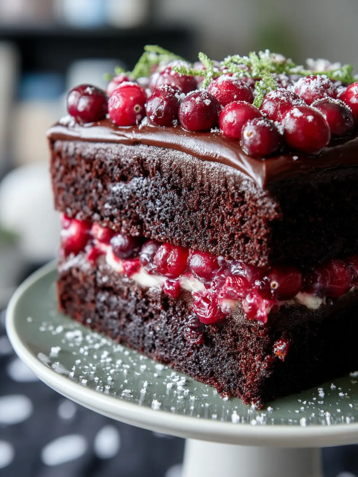 Chocolate Cranberry Cake First Image