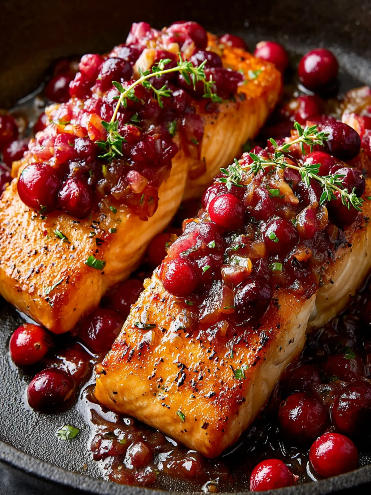 Cranberry Orange Salmon with Caramelized Onions & Almonds First Image