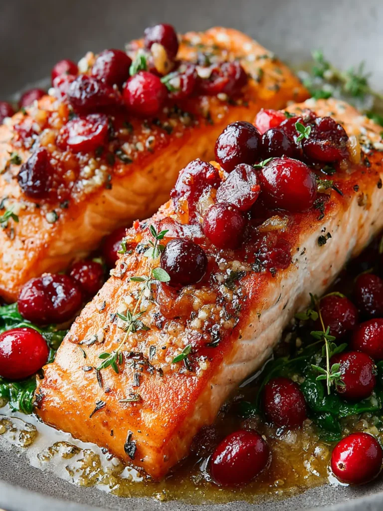 Cranberry Orange Salmon with Caramelized Onions & Almonds First Image