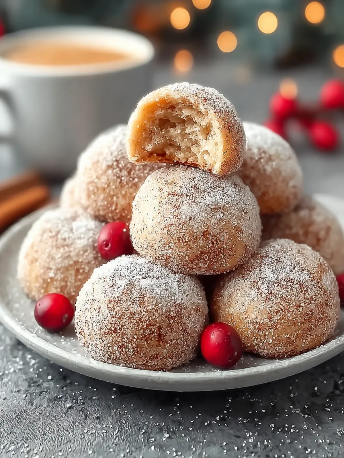 Cinnamon Sugar Snowball Cookies for Cozy Winter Treats First Image