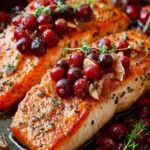 Cranberry Orange Salmon with Caramelized Onions & Almonds First Image