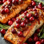 Cranberry Orange Salmon with Caramelized Onions & Almonds First Image