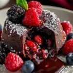 Triple Berry Chocolate Molten Cakes First Image
