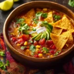 Crockpot Vegetarian Tortilla Soup First Image