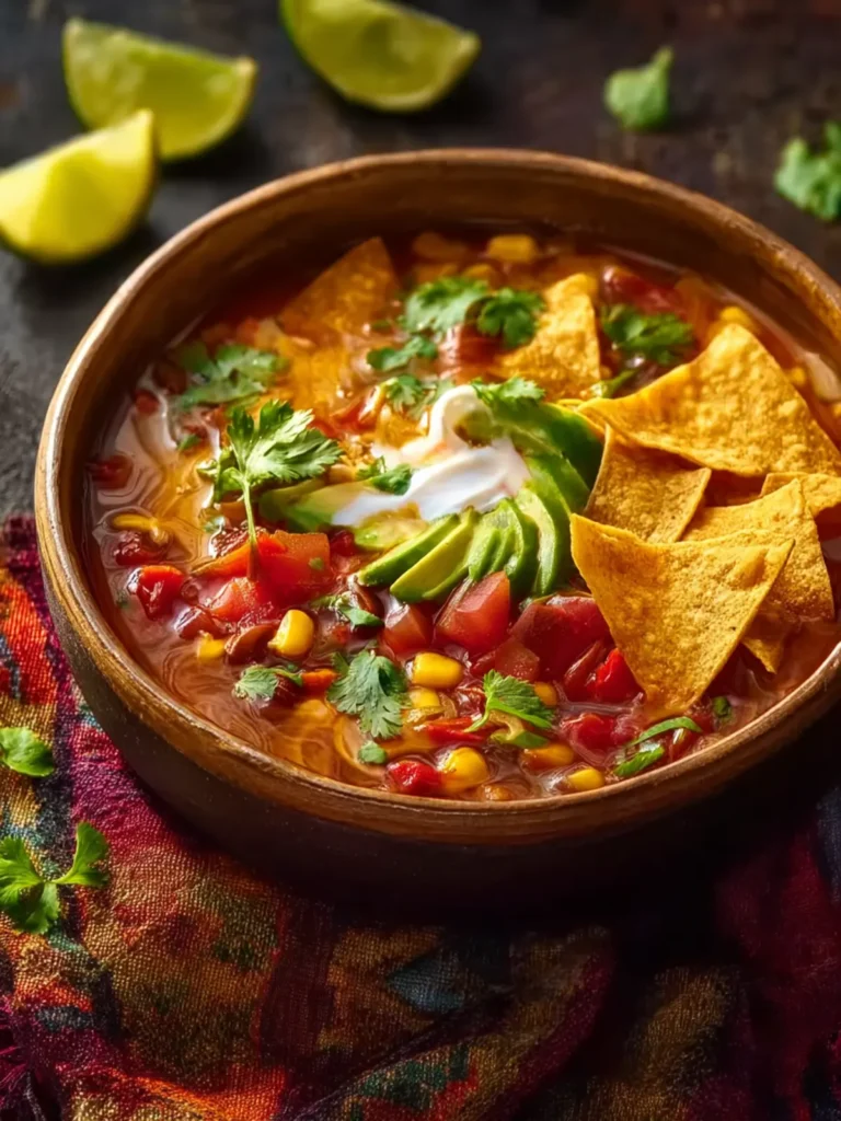 Crockpot Vegetarian Tortilla Soup First Image