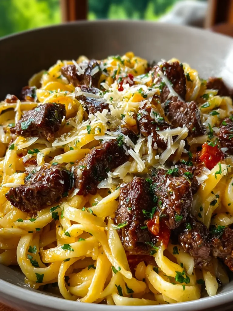 Garlic Butter Beef Pasta First Image