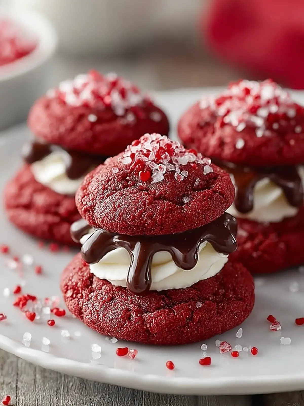 Irresistible Hershey’s Red Velvet Blossoms Cookies Recipe First Image