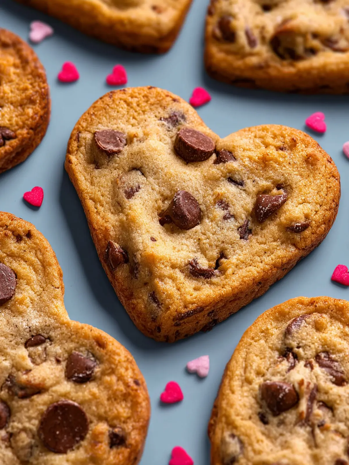 Heart Shaped Chocolate Chip Cookies First Image