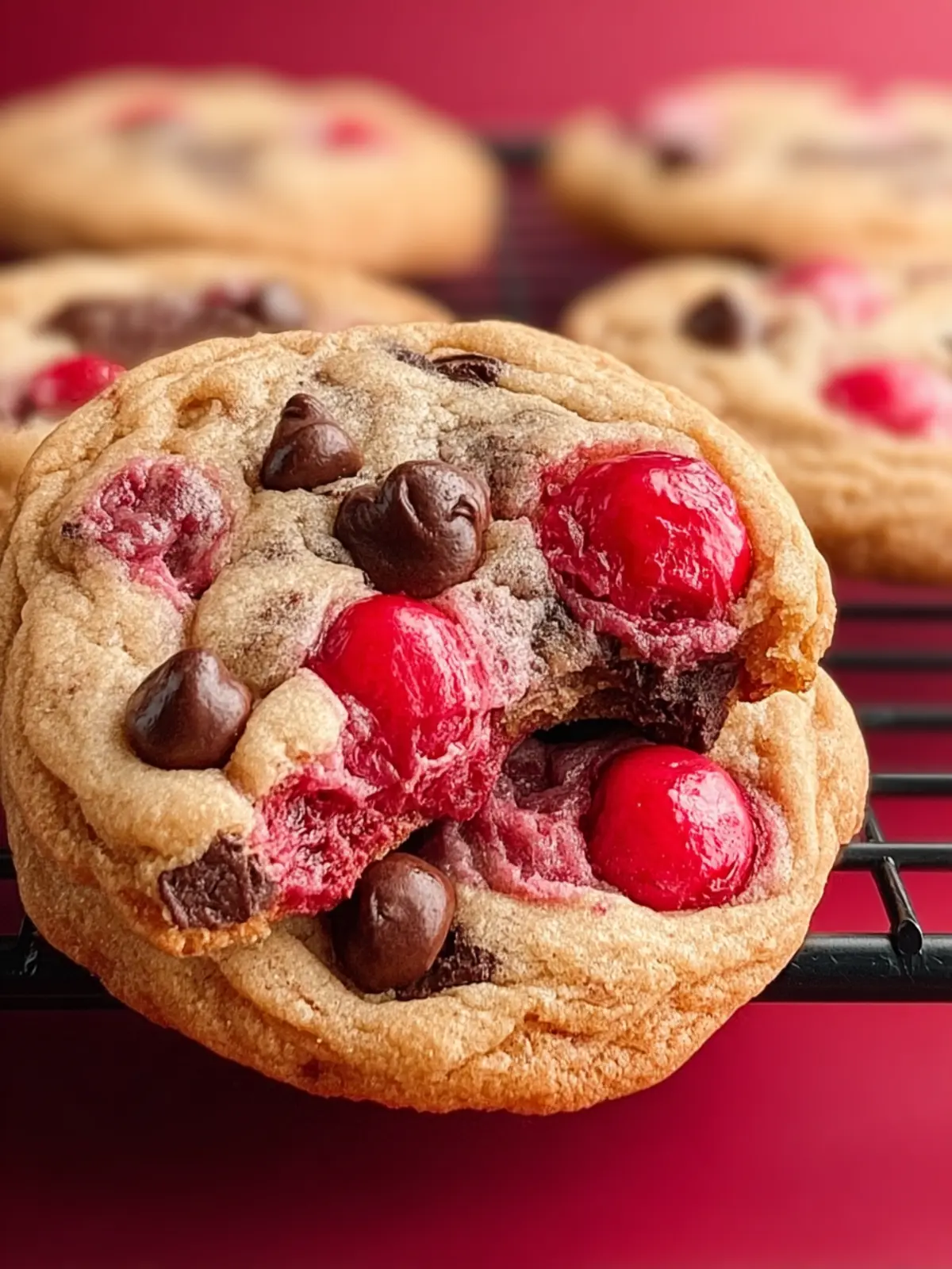 Irresistible Maraschino Cherry Chocolate Chip Cookies Recipe First Image