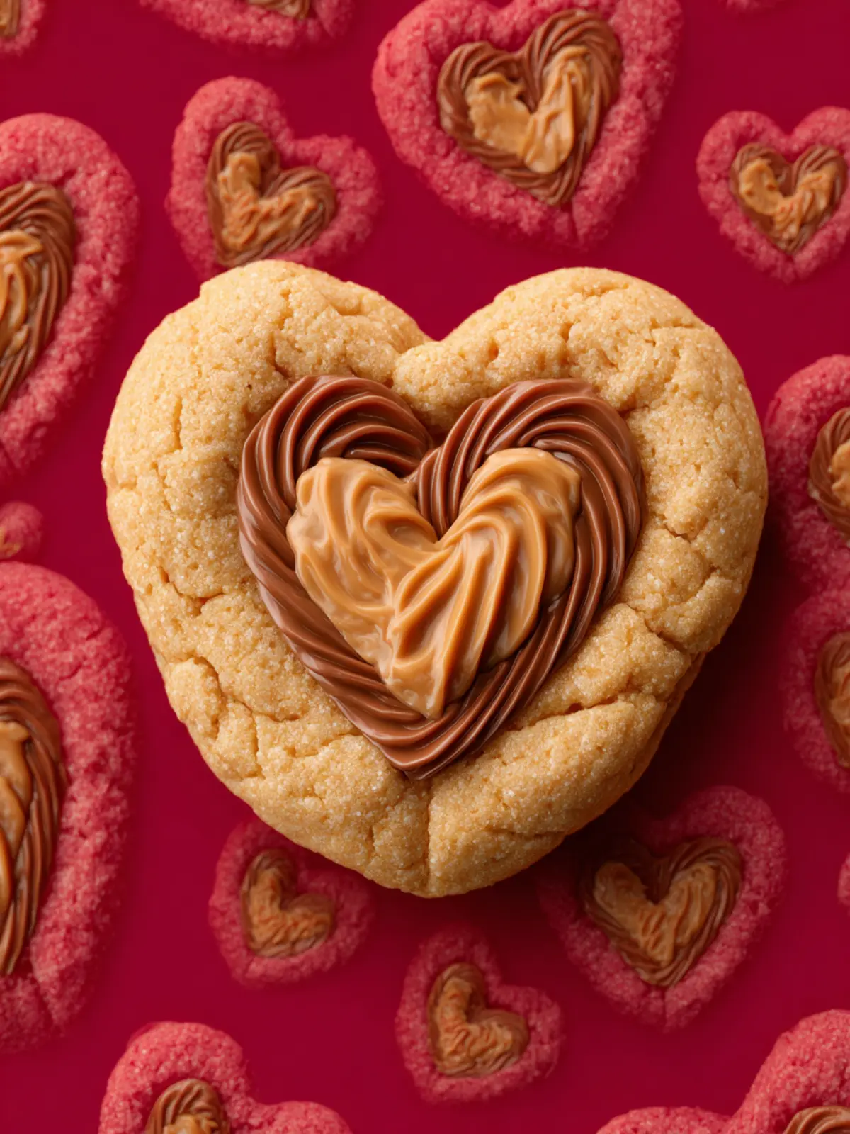 Peanut Butter Heart Cookies First Image