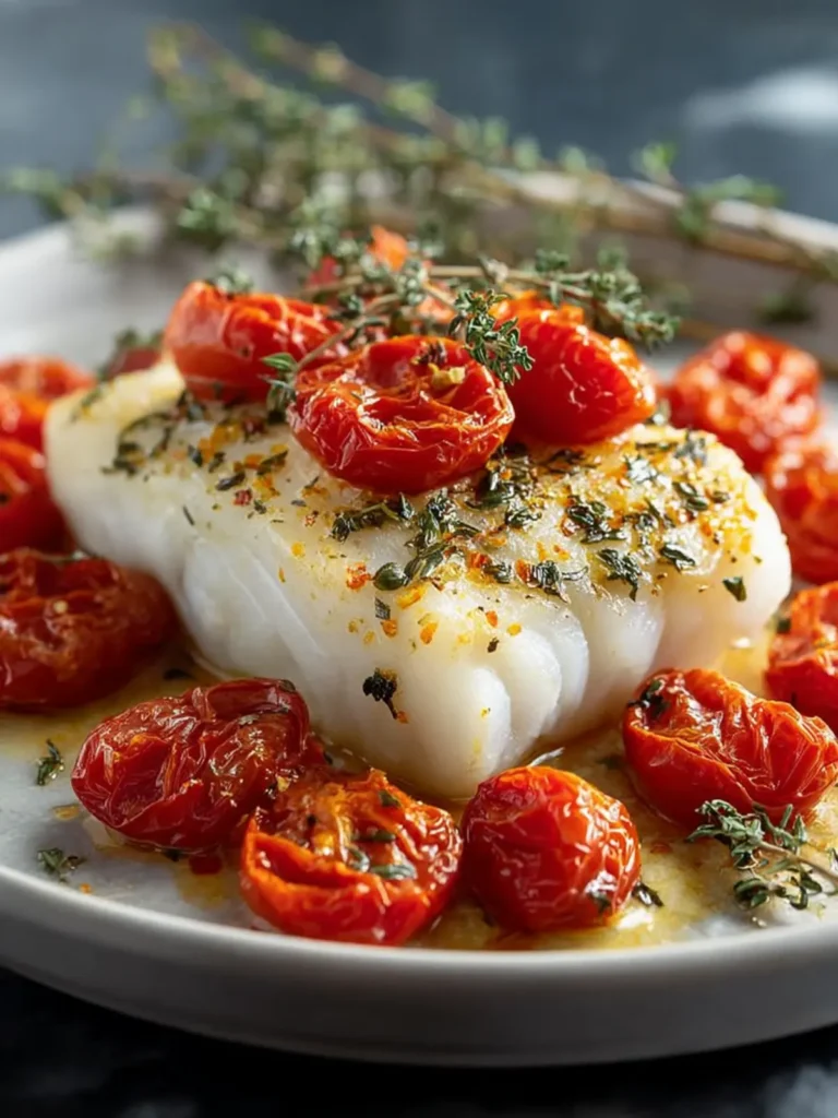 Easy Baked Cod with Burst Tomatoes & Thyme – A Simple, Elegant Seafood Dinner First Image