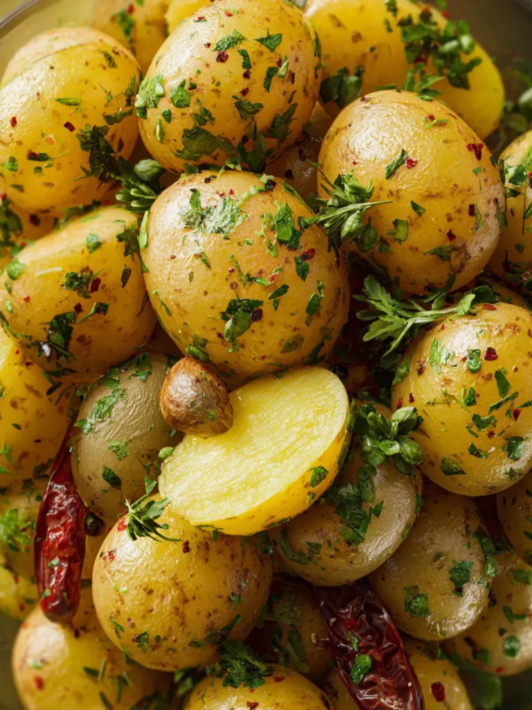 boiled potatoes herbs First Image