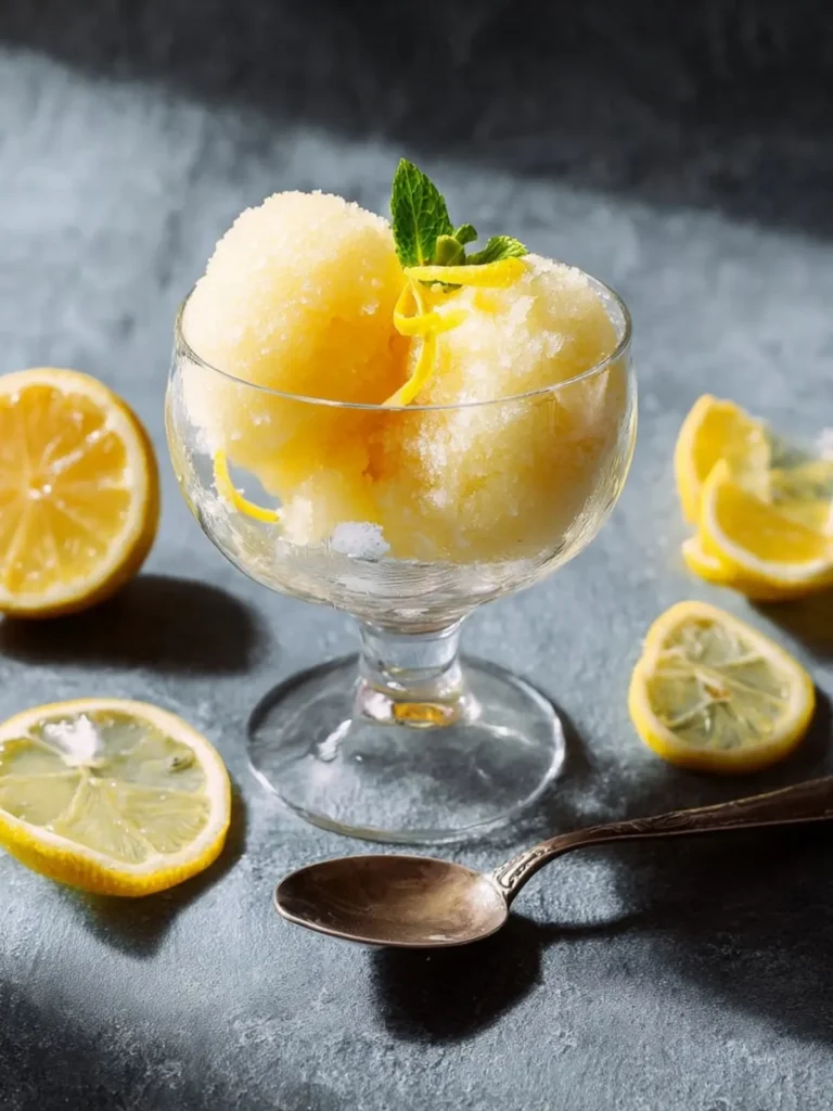 2-Ingredient Lemon Sorbet (Sorbetto al Limone) First Image