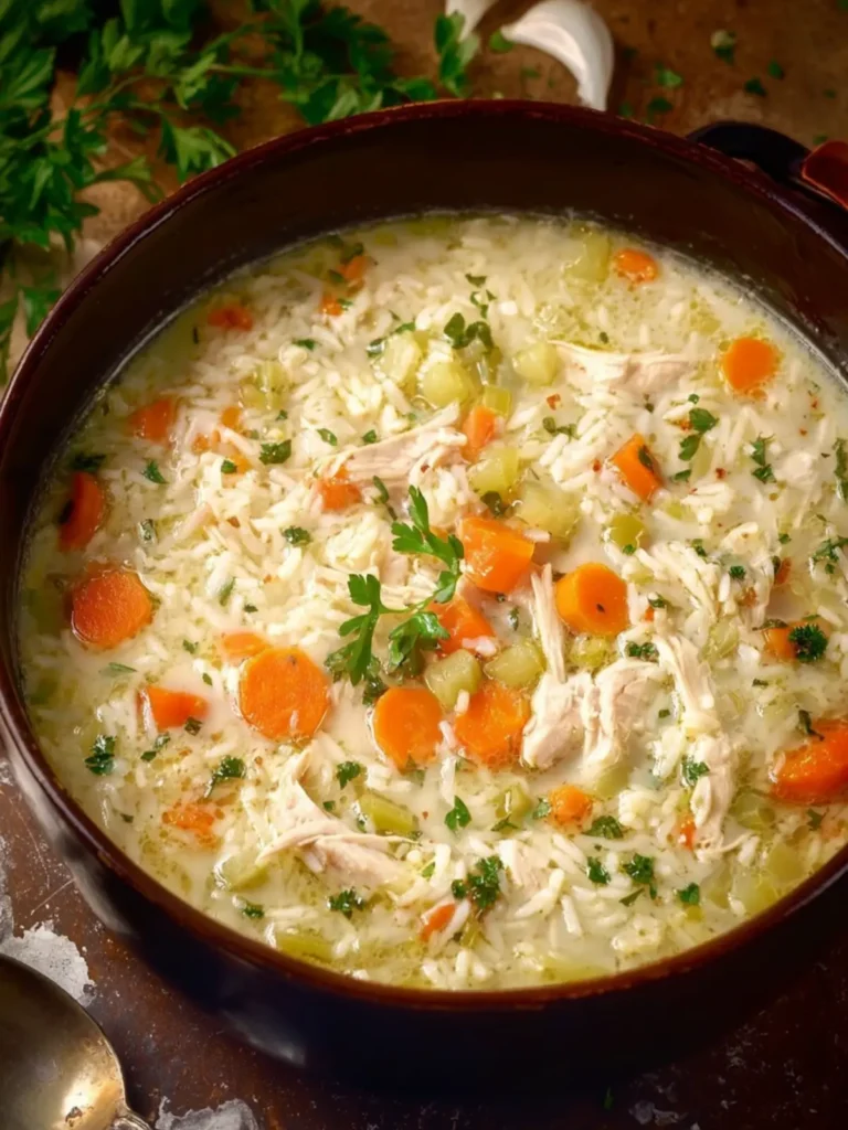 Creamy Chicken & Rice Soup First Image