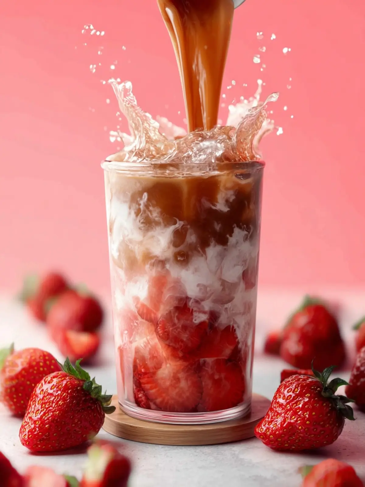 Iced Strawberry Latte First Image