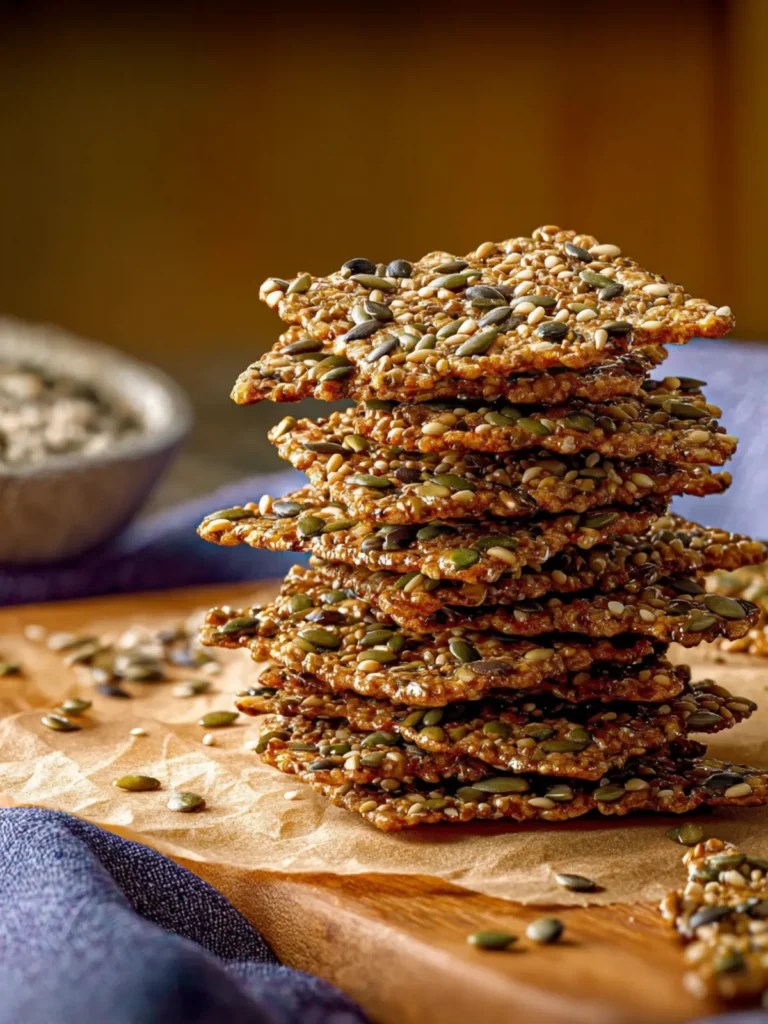 crispy seed crackers easy healthy no flour First Image